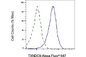 Validation of TXNDC9 knockdown using flow cytometry. (Recombinant TXNDC9 antibody)