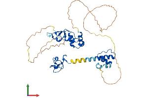 AlphaFold protein structure predicition of Mouse Recombinant Rnf34 Protein, UniprotID Q99KR6 (RNF34 Protein (AA 1-376) (His tag))