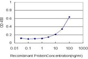 Detection limit for recombinant GST tagged SUMF2 is approximately 3ng/ml as a capture antibody.