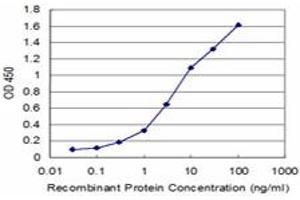 Detection limit for recombinant GST tagged MSI1 is approximately 0. (MSI1 antibody  (AA 1-87))