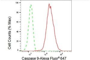Flow cytometric analysis of Caspase 9 expression in HepG2 cells using Caspase 9 antibody (ABIN7797910), 1:2,000).