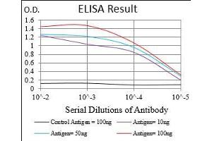 Black line: Control Antigen (100 ng), Purple line: Antigen(10 ng), Blue line: Antigen (50 ng), Red line: Antigen (100 ng),
