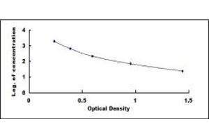 Typical standard curve (Angiotensin II ELISA Kit)