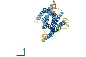 AlphaFold protein structure predicition of Mouse Recombinant Gpr146 Protein, UniprotID Q99LE2