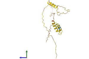 AlphaFold protein structure predicition of Human Recombinant PIK3CD-AS1 Protein, UniprotID Q5SR53 (C1orf200 Protein (AA 1-167) (His tag))