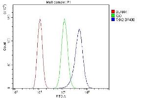 Flow Cytometry analysis of THP-1 cells using anti-TXN2 antibody (ABIN7602150). (TXN2 antibody  (AA 60-166))