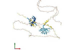 AlphaFold protein structure predicition of Human Recombinant HNRNPDL Protein, UniprotID O14979