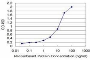 Detection limit for recombinant GST tagged TESK2 is approximately 0. (TESK2 antibody  (AA 405-542))