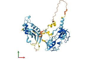 AlphaFold protein structure predicition of Human Recombinant NCF1B Protein, UniprotID A6NI72 (NCF1B Protein (AA 1-391) (His tag))