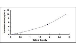 Typical standard curve (Myosin 9 ELISA Kit)