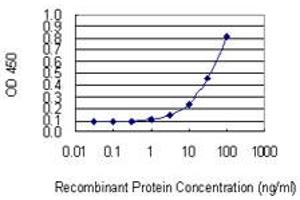 Detection limit for recombinant GST tagged NCSTN is 1 ng/ml as a capture antibody.
