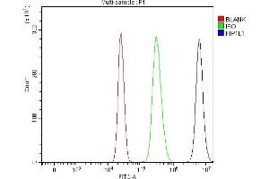 Flow Cytometry analysis of HepG2 cells using anti-FIP1L1 antibody (ABIN7600761). (FIP1L1 antibody  (AA 23-558))