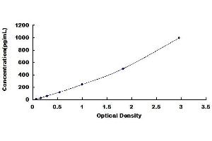 Typical standard curve (TNFSF14 ELISA Kit)