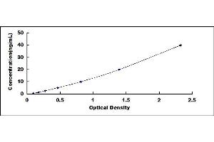 Typical standard curve (Lactoferrin ELISA Kit)