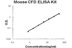 Mouse CFD PicoKine ELISA Kit standard curve