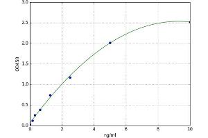 A typical standard curve (SQSTM1 ELISA Kit)