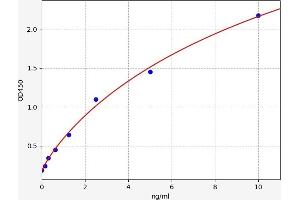 Typical standard curve (GFRA1 ELISA Kit)
