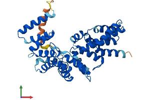 AlphaFold protein structure predicition of Mouse Recombinant Lrp2bp Protein, UniprotID Q9D4C6