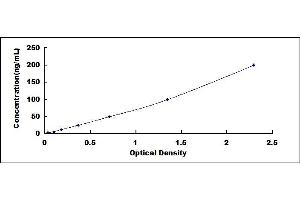 Typical standard curve (COMP ELISA Kit)