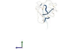 AlphaFold protein structure predicition of Human Recombinant TMF1 Protein, UniprotID P82094 (TMF1 Protein (AA 1-1093) (His tag))