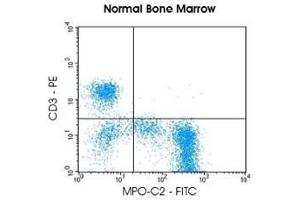 Image no. 1 for anti-Myeloperoxidase-C2 (FITC) and anti-CD3 (PE) antibody pair (ABIN5662642) (anti-Myeloperoxidase-C2 (FITC) and anti-CD3 (PE) antibody pair)