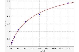 Typical standard curve (CysLTR1 ELISA Kit)
