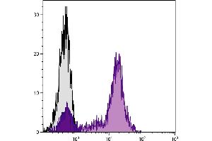 Human peripheral blood lymphocytes were stained with Mouse Anti-Human CD5-FITC. (CD5 antibody  (PE))