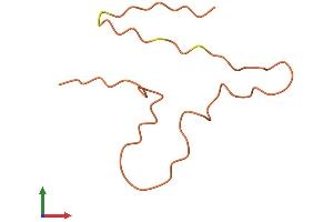 AlphaFold protein structure predicition of Human Recombinant KRTAP6-2 Protein, UniprotID Q3LI66