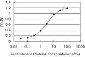 Detection limit for recombinant GST tagged CBY1 is approximately 0. (CBY1/PGEA1 antibody  (AA 18-126))