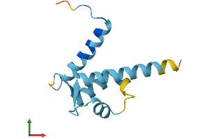 AlphaFold protein structure predicition of Human Recombinant S100A13 Protein, UniprotID Q99584 (S100A13 Protein (AA 1-98) (His tag))