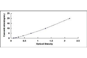 Typical standard curve (TOM70 ELISA Kit)