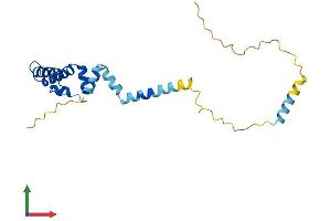 AlphaFold protein structure predicition of Human Recombinant DNAJC5B Protein, UniprotID Q9UF47