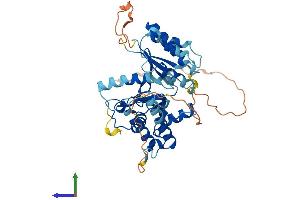 AlphaFold protein structure predicition of Human Recombinant UBE2Q1 Protein, UniprotID Q7Z7E8 (UBE2Q1 Protein (AA 1-422) (His tag))