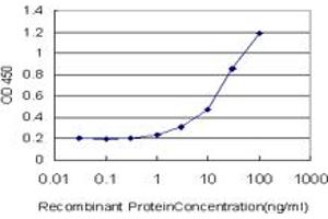 Detection limit for recombinant GST tagged SAP30 is approximately 1ng/ml as a capture antibody. (SAP30 antibody  (AA 131-219))