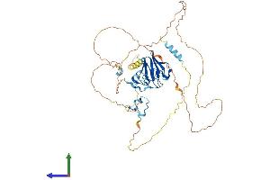 AlphaFold protein structure predicition of Mouse Recombinant Aplf Protein, UniprotID Q9D842 (APLF Protein (AA 1-499) (His tag))