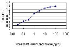 Detection limit for recombinant GST tagged NFYB is approximately 0. (NFYB antibody  (AA 1-207))