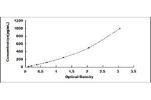 Typical standard curve (IL-22 ELISA Kit)