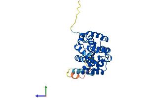 AlphaFold protein structure predicition of Human Recombinant CCND1 Protein, UniprotID P24385 (Cyclin D1 Protein (CCND1) (AA 1-295) (His tag))
