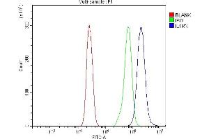 Flow Cytometry analysis of U937 cells using anti-IL1RA antibody (ABIN5518923).