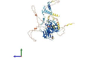 AlphaFold protein structure predicition of Mouse Recombinant Rsph6a Protein, UniprotID Q8CDR2