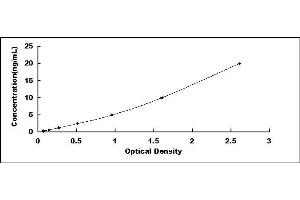 Typical standard curve (Dopamine d2 Receptor ELISA Kit)