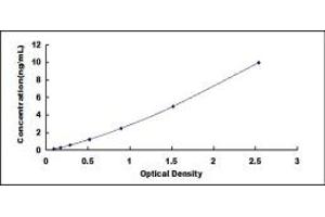 Typical standard curve (PES1 ELISA Kit)