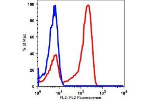 Flow Cytometry (FACS) image for anti-CD2 (CD2) antibody (PE) (ABIN2704203) (CD2 antibody  (PE))