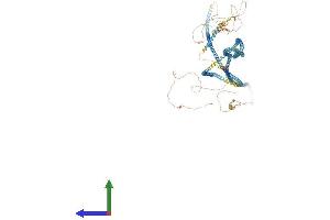 AlphaFold protein structure predicition of Human Recombinant GOLGA3 Protein, UniprotID Q08378