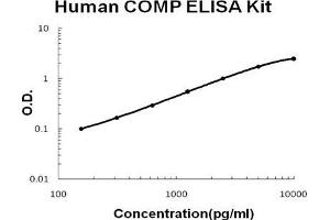 Human COMP PicoKine ELISA Kit standard curve