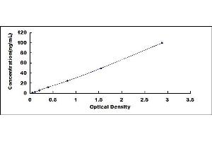 Typical standard curve (TKT ELISA Kit)