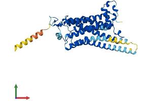 AlphaFold protein structure predicition of Mouse Recombinant Taar7a Protein, UniprotID Q5QD12 (TAAR7A Protein (AA 1-358) (His tag))