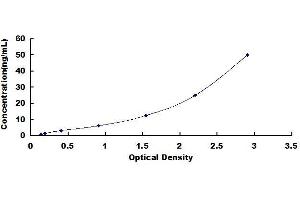 Typical standard curve (LECT2 ELISA Kit)