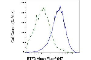 Validation of BTF3 knockdown using flow cytometry. (Recombinant BTF3 antibody)