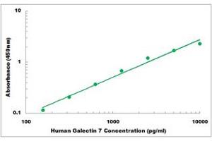 Representative Standard Curve (LGALS7 ELISA Kit)